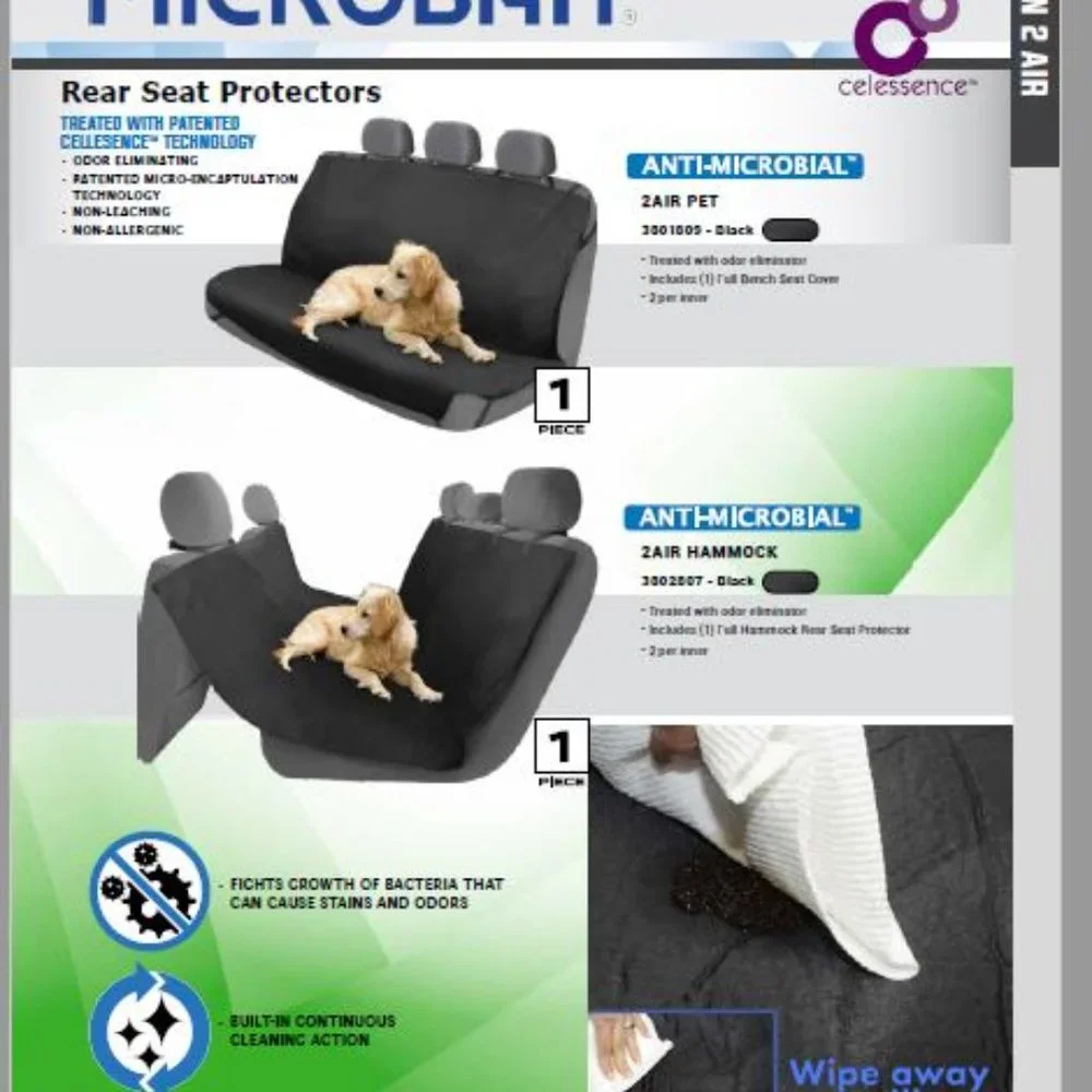 Odor Eliminating Vehicle Pet Hammock | 69 x 57 Fits MOST Rear Seats